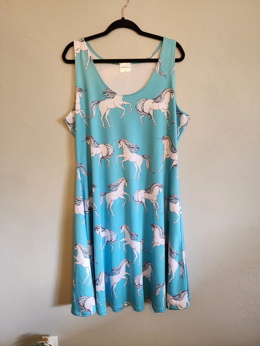 Sleeveless Aqua Unicorn Dress From Cowcow